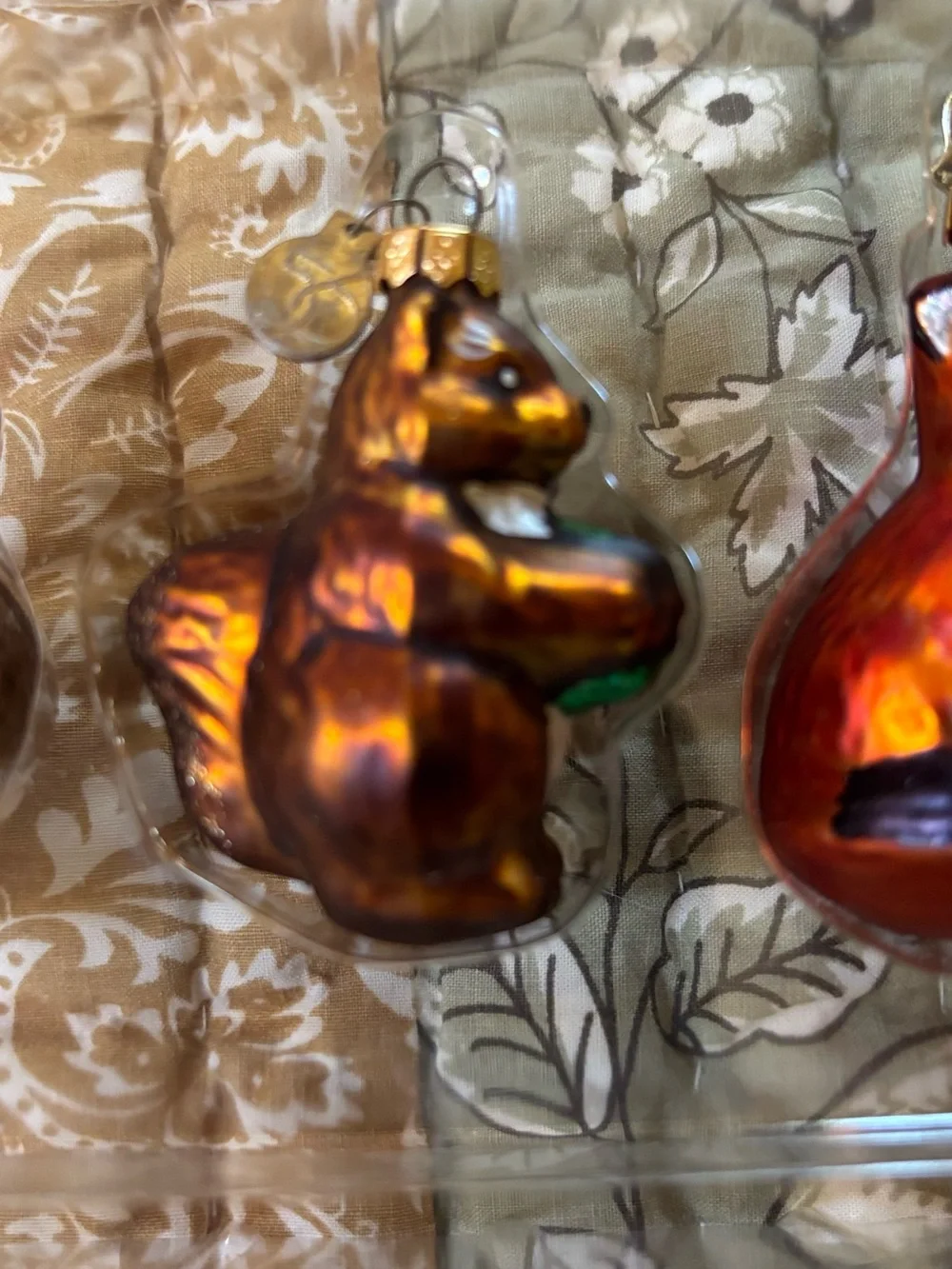 Department 56 Mini Glass Woodland Animal Christmas Ornaments retired set